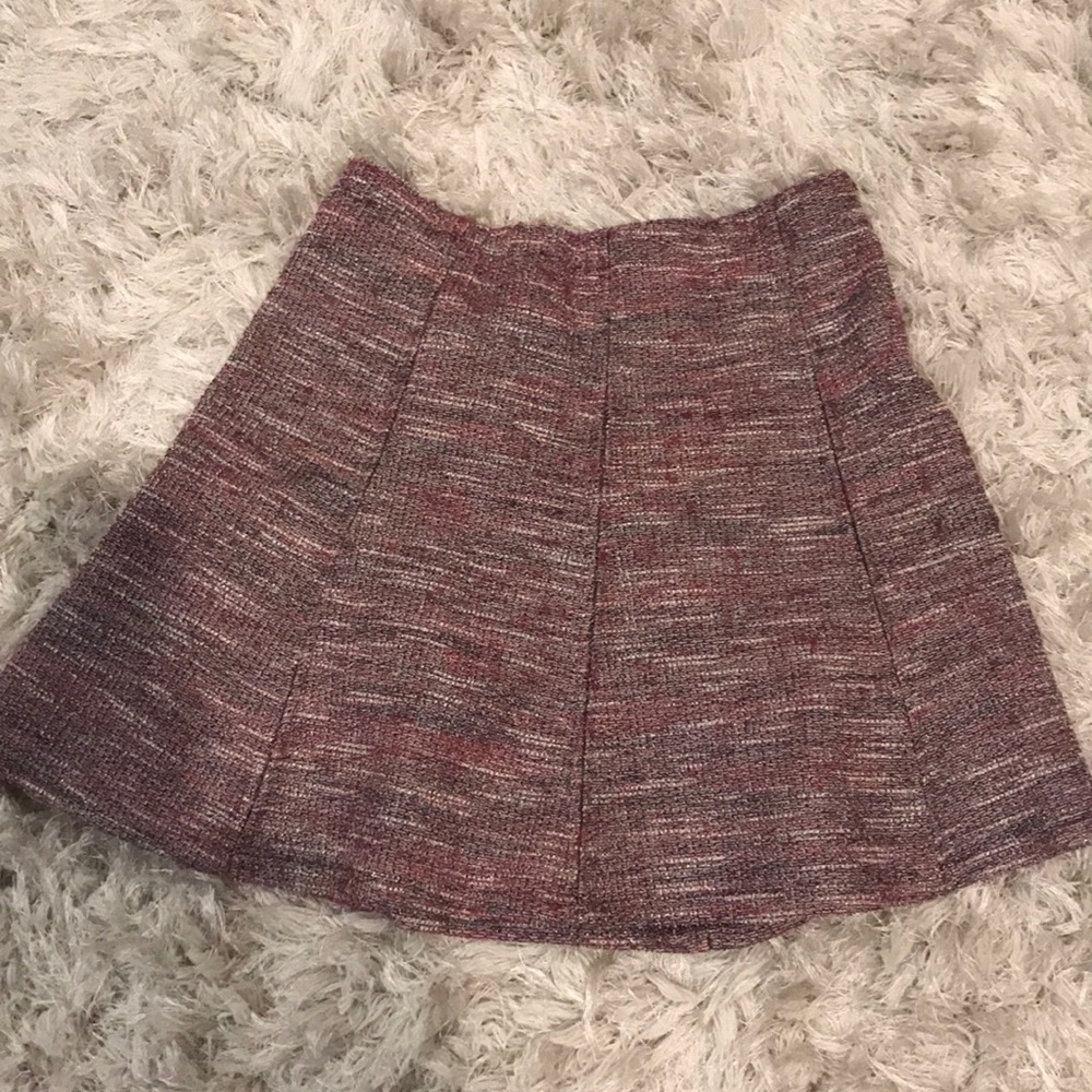 LOFT A-line style skirt in maroon/purple